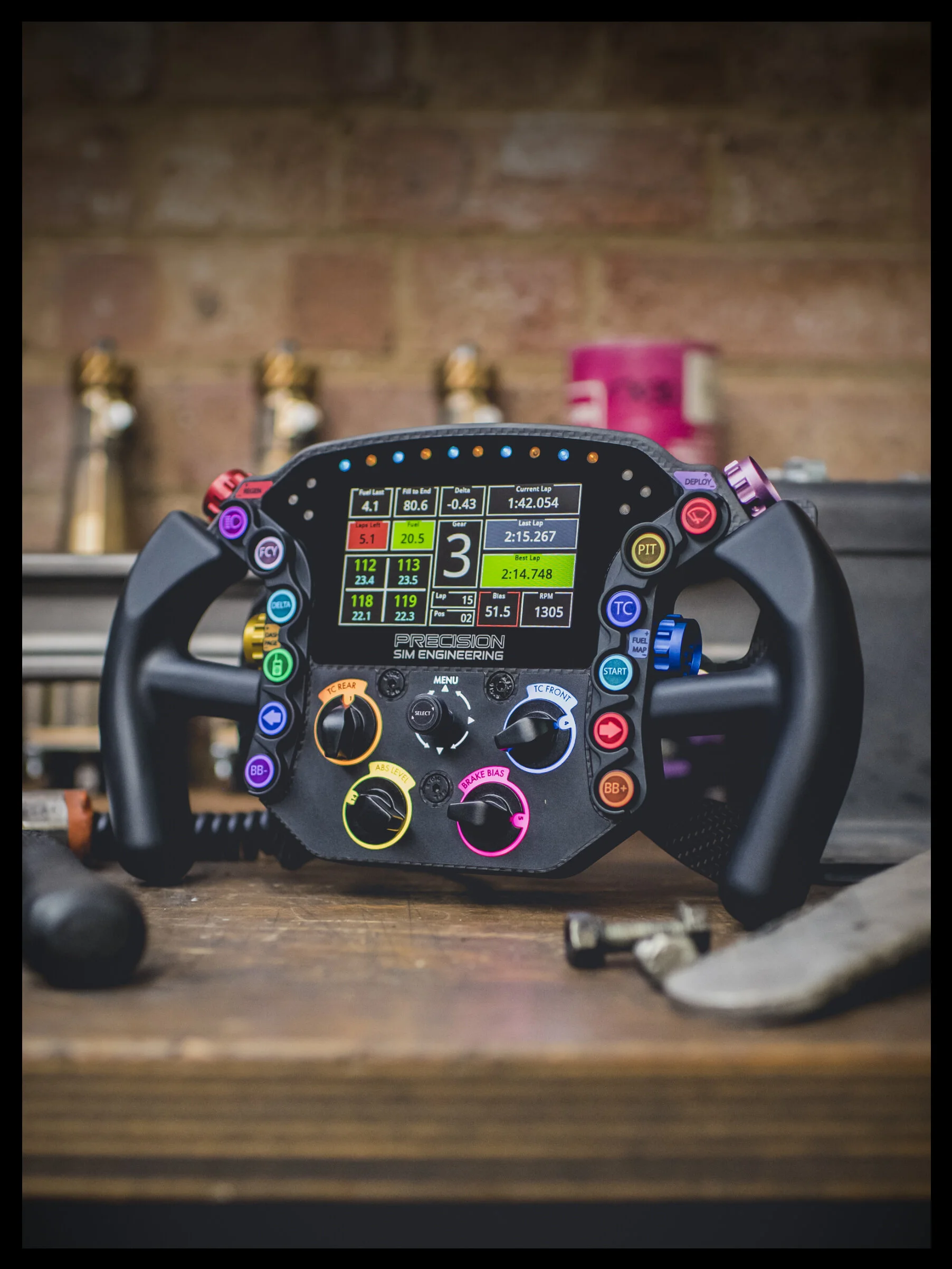 LM-X Steering Wheel for racing simulators — Precision Sim Engineering
